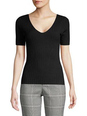 525 America Ribbed V-neck Top