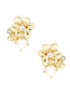 Kate Spade New York Goldplated And Faux Pearl Floral Stud Earrings