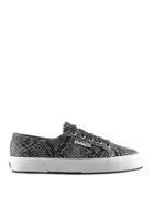 Superga Snake Print Lace-up Sneakers