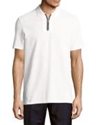 Calvin Klein Performance Solid Front-zip Polo
