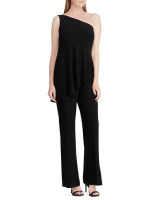 Lauren Ralph Lauren Stretch Jersey One-shoulder Jumpsuit