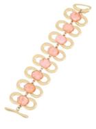 Robert Lee Morris Collection Sunset Orange Mother-of-pearl Open Link Bracelet
