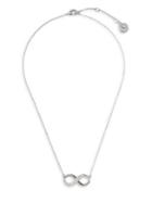 Vince Camuto Silvertone And Crystal Pave Infinity Pendant