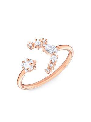 Swarovski X Penelope Cruz Moonsun Rose Goldtone & Swarovski Crystal Open Ring