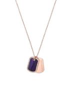 Michael Kors Gifting Crystal, Purple Agate And Stainless Steel Necklace