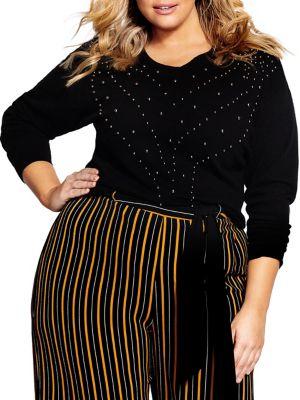 City Chic Plus Bauble Fun Knit Sweater