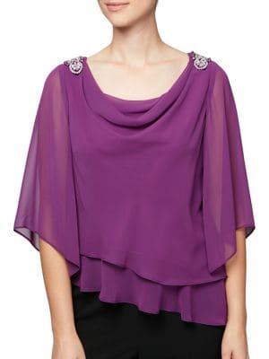 Alex Evenings Cowlneck Blouse