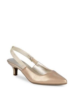 Anne Klein Aileen Leather Slingback Heels