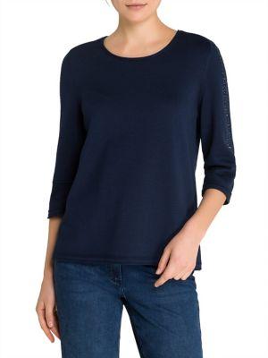 Olsen Embellished Three-quarter Sweater