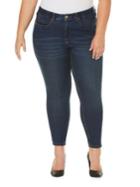 Rafaella Plus Cotton-blend Whiskered Denim Jeans