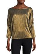 Plenty By Tracy Reese Metallic Pleated Pullover