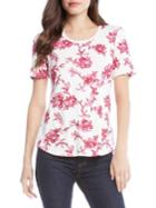 Karen Kane Embroidered Knit Crewneck Tee