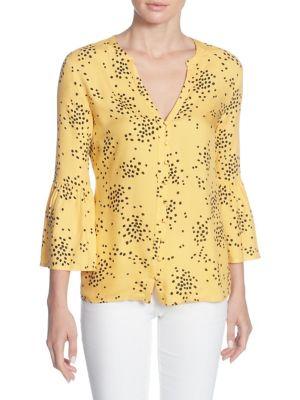 Catherine Catherine Malandrino Colette Bell-sleeve Peplum Blouse