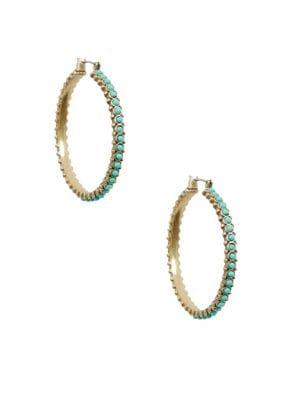 Lucky Brand Cowgirl California Beaded Hoop Earrings