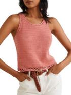 Mango Isla Crocheted Cotton Top