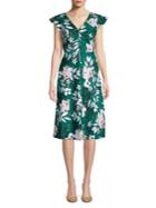 Adrianna Papell Floral A-line Dress