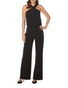 Laundry By Shelli Segal Solid X-front Jumpsuit