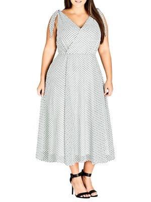City Chic Plus Dotted Alika Dress