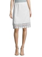 Imnyc Isaac Mizrahi Eyelet & Lace Fit & Flare Skirt