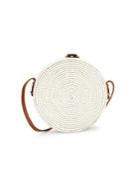 Koret Straw & Leather Circle Bag