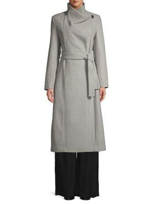 Kenneth Cole Reaction Stand-collar Wool-blend Coat