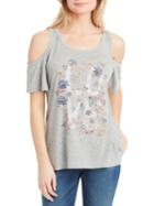 Jessica Simpson Cold-shoulder Graphic Tee