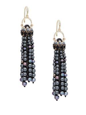 Carolee 3mm-6mm Black Pearl Drop Earrings