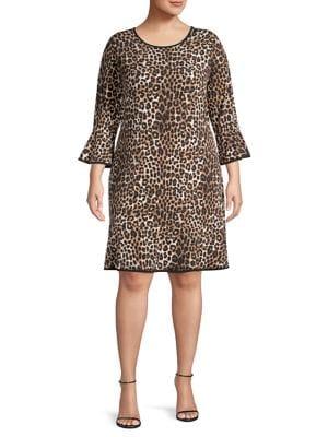 Michael Michael Kors Plus Cheetah-print Dress