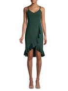 Quiz Ruffle-trimmed High-low Dress