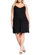 City Chic Plus Spice Up Tie-front Dress
