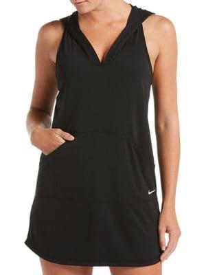 Nike Solid Cover-up Hooded Dress