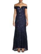 Vince Camuto Off-the-shoulder Sequin Gown