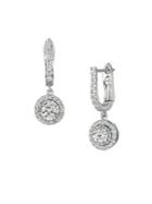 Morris & David 14k White Gold & 1 Tcw Diamond Drop Earrings