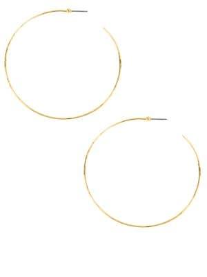 Robert Lee Morris Goldtone Large Hammered Hoop Earrings