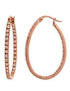 Lord & Taylor Rose Gold-plated Small Cubic Zirconia Hoop Earrings