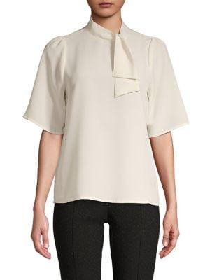 Vero Moda Tie-neck Short-sleeve Top