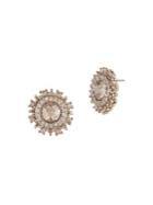Marchesa Goldtone & Crystal Stud Earrings
