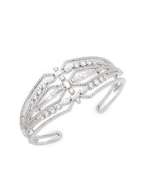 Nadri Zelda Crystal Tapered Cuff Bracelet