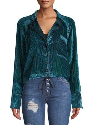 Free People Aspen Nights Velvet Top