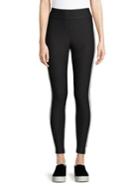 Imnyc Isaac Mizrahi Racer Striped Ponte Leggings