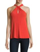 Design Lab Lord & Taylor Ribbed Halter Top