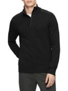 Calvin Klein Mixed Media Quarter-zip Pullover Sweater