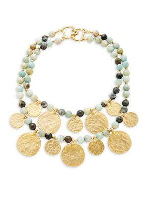 Kenneth Jay Lane Two-row Amazonite Necklace