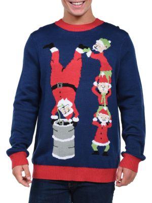 Tipsy Elves Santas Little Helpers Kegstand Sweater
