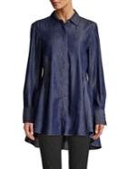 Donna Karan Long Sleeve Trapeze Top