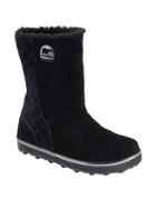 Sorel Glacy Suede And Faux Fur-lined Ankle Boots