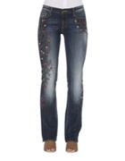 Driftwood Floral Embroidered Jeans