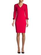Calvin Klein Three-quarter Sleeve Sheath Dress