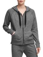 Donna Karan Active Heathered Drawstring Jacket