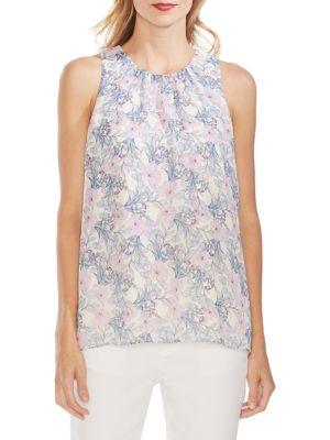 Vince Camuto Mystic Blooms Floral Chiffon Blouse